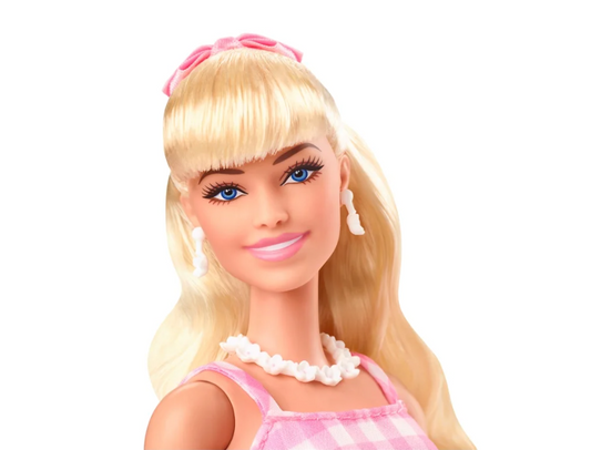 Barbie The Movie: Muñeca de Colección Margot Robbie (Vestido Rosa a Cuadros)