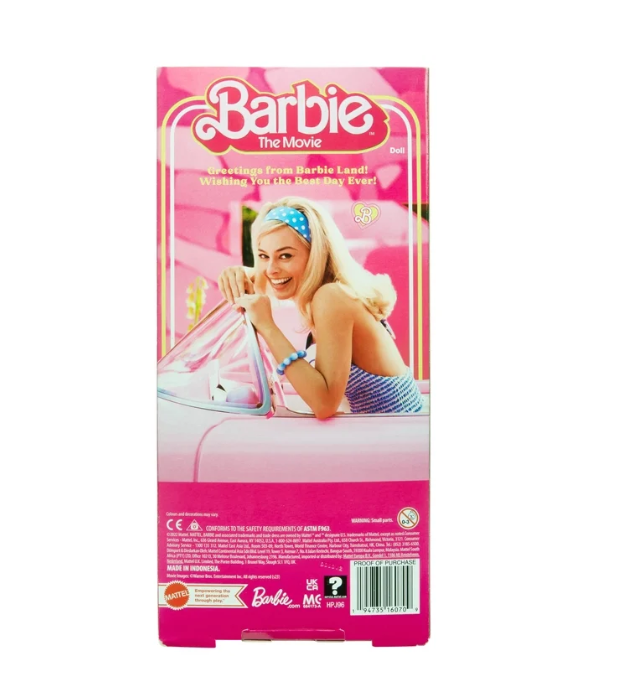 Barbie The Movie: Muñeca de Colección Margot Robbie (Vestido Rosa a Cuadros)