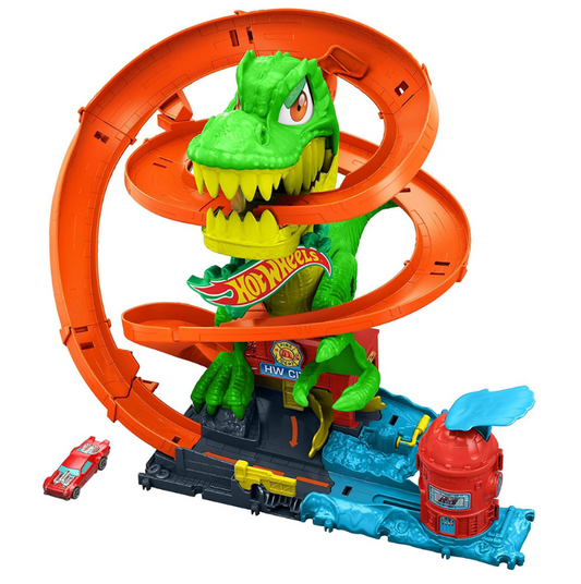 Pista Hot Wheels City T-Rex Blaze Battle (JBM73) - Mattel Original