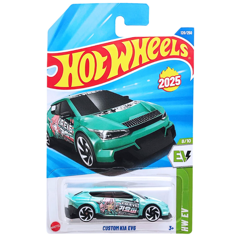 Auto a escala  Wheels HW EV 8/10 - Custom Kia EV6 (HYX63) - Mattel 1:64