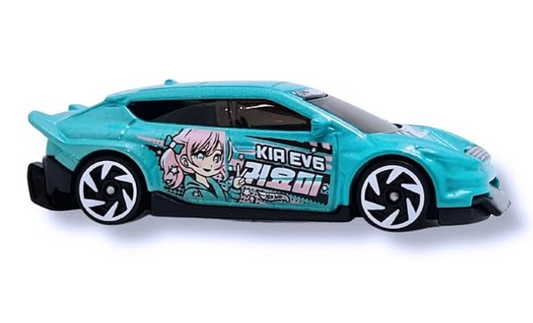 Auto a escala  Wheels HW EV 8/10 - Custom Kia EV6 (HYX63) - Mattel 1:64